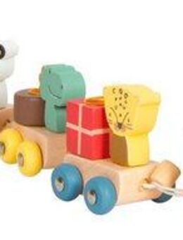 Small Foot Spielzeug-Eisenbahn Geburtstagszug mit Tieren
