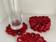 Untersetzer rot 6er Set (Abaca Hanf) - Stuttgart