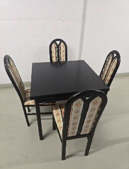 Esstisch schwarz mit 4 Stühlen günstig an Selbstabholer - Markdorf