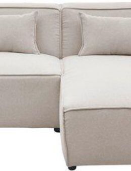 LeGer Home by Lena Gercke Ecksofa PIARA mit Kedernaht, Cord, Leinenoptik o. Strukturstoff, Couch, L-Form, wahlweise Ottomane rechts/links, schwarze Füße, bequemer Sitzkomfort