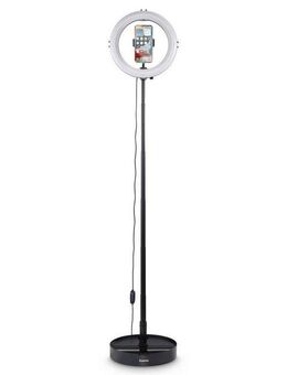 Hama Ringlicht LED Ringleuchte mit Stativ für Handy, Webcam, Mikrofon, Videokonferenz