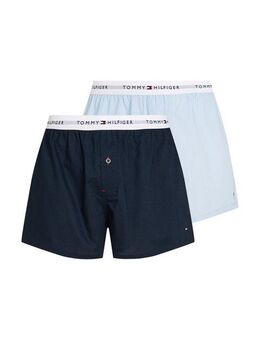 Tommy Hilfiger Underwear Webboxer 2P WOVEN BOXER (Packung, 2-St., 2er) mit Logobund