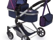 Bayer Kombi-Puppenwagen City Neo, Blau/Pink