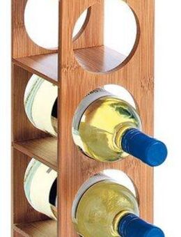 Zeller Present Weinregal Bamboo, für bis zu 5 Weinflaschen geeignet