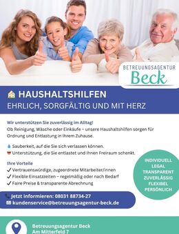 Sie wünschen sich Unterstützung im Haushalt? - Rosenheim
