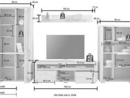 Home affaire Wohnwand Denis, (Set, 4-St), teilmassives Holz