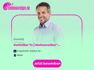 (Bio-) Statistiker*in / Mathematiker*in als Clinical Statistician (m/w/d) - Berlin
