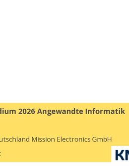Duales Studium 2026 Angewandte Informatik (m/w/d) - Konstanz