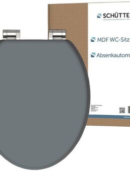 Schütte WC-Sitz SPIRIT GREY, Toilettendeckel, mit Absenkautomatik