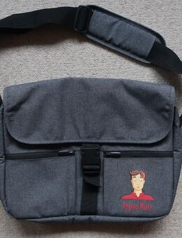 Laptoptasche Notebooktasche Umhängetasche anthrazit grau 43 cm X 33,5 cm - Niddatal