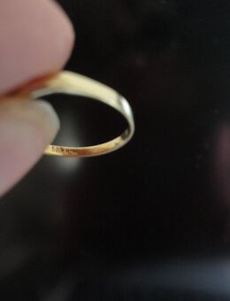 Ring 585 Gelbgold mit 3 kleinen weißen Steinen Gr.54 - Witzenhausen