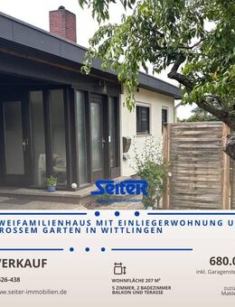 Zweifamilienhaus in Wittlingen mit großem Garten - Wittlingen