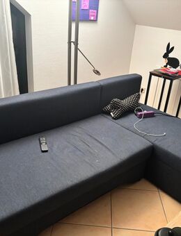 Schlafcouch Ecksofa dunkelblau B/H/T: ca. 191x41x142 cm - Enkenbach-Alsenborn