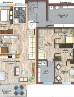 NEUBAU von 2 exklusiven Stadtvillen Maisonettewohnung Nr. 3 / Nr. 4 mit PKW-Tiefgaragestellplatz in Kassel-Harleshausen/Jungfernkopf - Kassel