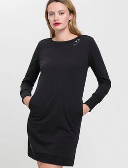 Ragwear Sweatkleid MENITA O mit veganer 3 Knopf-Applikation