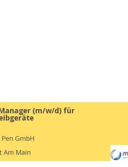 Area Sales Manager (m/w/d) für Designschreibgeräte - Frankfurt (Main)
