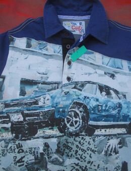 NEU mit ETIKETT * Extravagant * Auto * Car * Auf- Druck * Front- Print * Polo * T- Shirt "Desigual" Gr. 46-48/ S- M * Slim Fit * kobalt- royal * blau * bunt * - Riedlingen