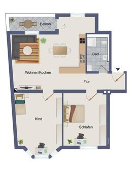 Sanierte 3-Zimmer-Wohnung mit Balkon in der City von Gevelsberg - Gevelsberg