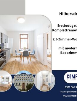 ERSTBEZUG nach Renovierung ** 2,5-Zi-Whg. mit modernen Wannenbad * EBK mgl. ! - Chemnitz