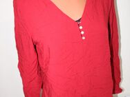 Blusenshirt T-Shirt M 40 Shirt rot Langarmshirt Damen Bluse Top - Mühlberg (Elbe)