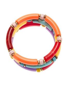 LASCANA Armband Set (Set, 3-tlg), elastische Armbänder Set in bunter Farbvariation