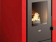 Blaze Pelletofen Poly, 8 kW, Dauerbrand, bordeaux