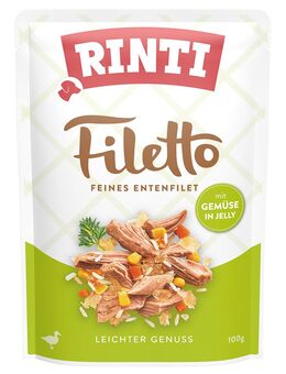 Sparpaket RINTI Filetto Pouch in Jelly 48 x 100 g - Ente mit Gemüse