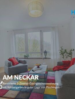 AM NECKAR - Renovierte 3-Zimmer-Wohnung mit Wintergarten in guter Lage von Plochingen - Plochingen