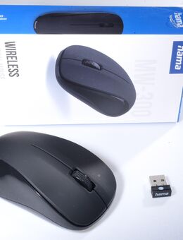 Hama MW-300 V2 USB Funk Maus Optisch kabellos lautlos 1200 DPI Schwarz - Garching (Alz)