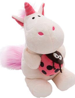 Nici Kuscheltier Theodor & Friends, Einhorn Theodor mit Marienkäfer, 25 cm