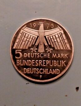 5 DM Gedenkmünze "Europäisches Denkmalschutzjahr" 1975 - Prägestätte F - Borken