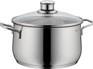 WMF Fleischtopf Diadem Plus, Cromargan® Edelstahl Rostfrei 18/10 (2-tlg), breiter Schüttrand, außergewöhnliches Design, spülmaschinengeeignet