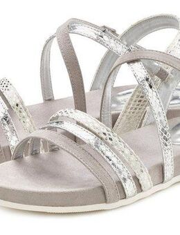 LASCANA Sommerschuh Sandale Sandalette, Sommerschuh mit Metallic-Optik VEGAN