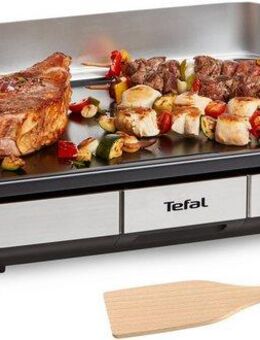 Tefal Tischgrill CB690D Maxi Plancha XXL, 2300 W, antihaftbeschichtet, inkl. abnehmbarem Windschutz + Holzspatel