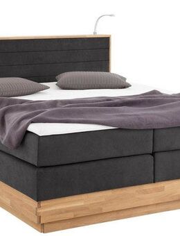 Home affaire Boxspringbett Cavan, Eiche, inkl. Bettkasten & Topper, verschiedene Härtegrade (auch H4)
