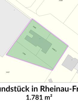 Seltene Gelegenheit: Großes Baugrundstück (1.781 m²) mit attraktiver Lage in 77866 Rheinau - Rheinau