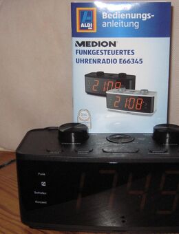 Funkgesteuertes Uhrenradio von MEDION schwarz - Stolberg (Rheinland, Kupferstadt) Zentrum