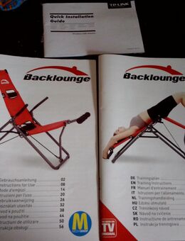 Backlounge Rückentrainer, nie genutzt, minimale Gebrauchsspuren - Hannover