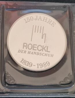 Medaille 150 Jahre Roeckl der Handschuh 1839 - 1989 - silber - Essen