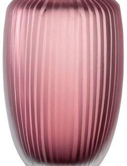LEONARDO Tischvase Dekovase BELLAGIO, mit Rillenstruktur (1 St), aus Glas, beere, handgefertigt