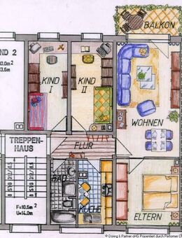 Neu sanierte 3-Raum-Wohnung mit Balkon in Zentrumsrandlage ! - Gera