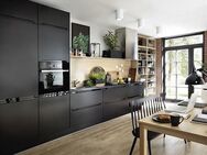 ✅Einbauküche Küchenmöbel Küchenset Küchenzeile Senso Schwarz Matt 240 cm - München
