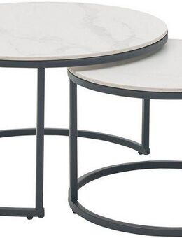 Stolkom Sp.z.o.o. Couchtisch Gino, 2-er Set Keramik, Tisch marmoriert