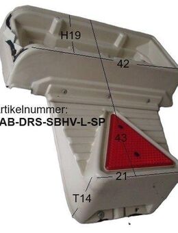 Tabbert Seitenblende Heckverkleidung mit Dreiecksrückstrahler beige Wohnwagen gebraucht LINKS Sonderpreis - Schotten Zentrum
