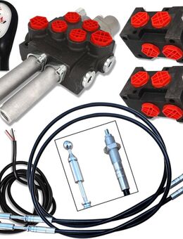 Hydraulikverteiler 4 SEK 40L SET Joystick Bowdenzug Frontlader Magnetverntil Set542 - Wuppertal