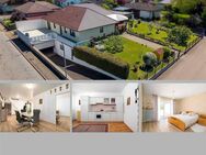 Großer Bungalow mit ELW, Top-Wintergarten & stillgelegtem Schwimmbad. Tiefgarage + Werkstatt - Dillingen (Donau)