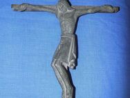 Altes schlichtes Kruzifix / Jesus Christus am Kreuz / Metall Wandkreuz / 60 cm - Zeuthen