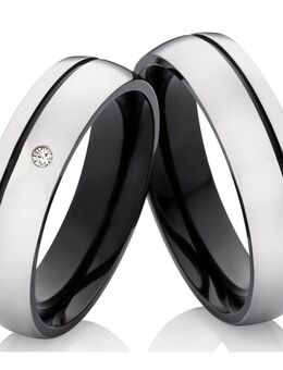 Titanringe 6mm schwarz poliert MOR27 mit Gravur - Aholming