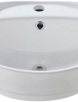 welltime Aufsatzwaschbecken Bilbao, mit Überlauf, oval, Breite 60 cm