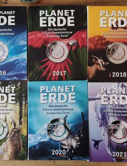 30 x 5 Euro Münzen BRD 2016-2021"Klimazonen der Erde" A-J,St,Neu, OVP im Blister - Büren